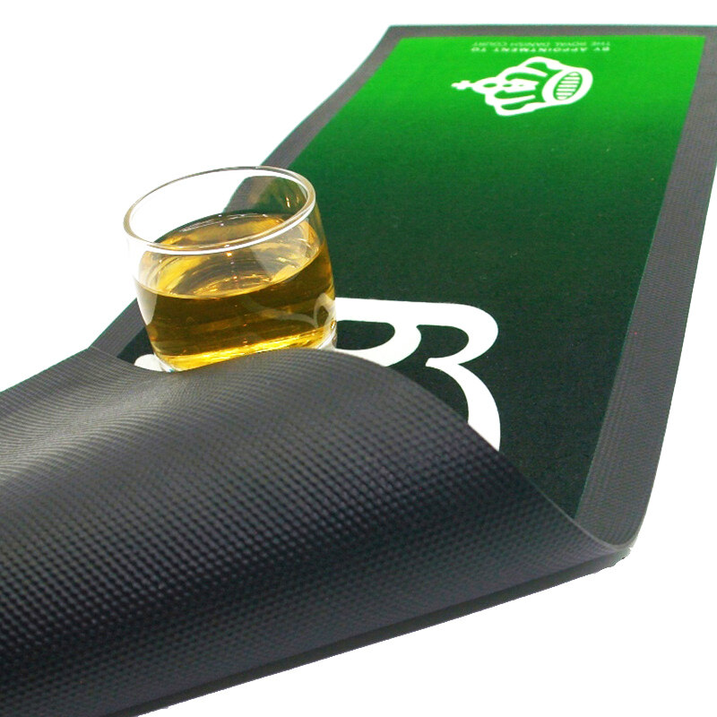 custom digital printing nitrile rubber bar runner bar mat liquid absorbent felt beer bar mat  