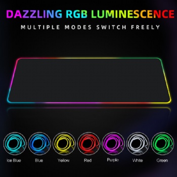 Nice printing glowing LED lighting large size keyboard gaming mat custom brand logo RGB gaming mouse pads