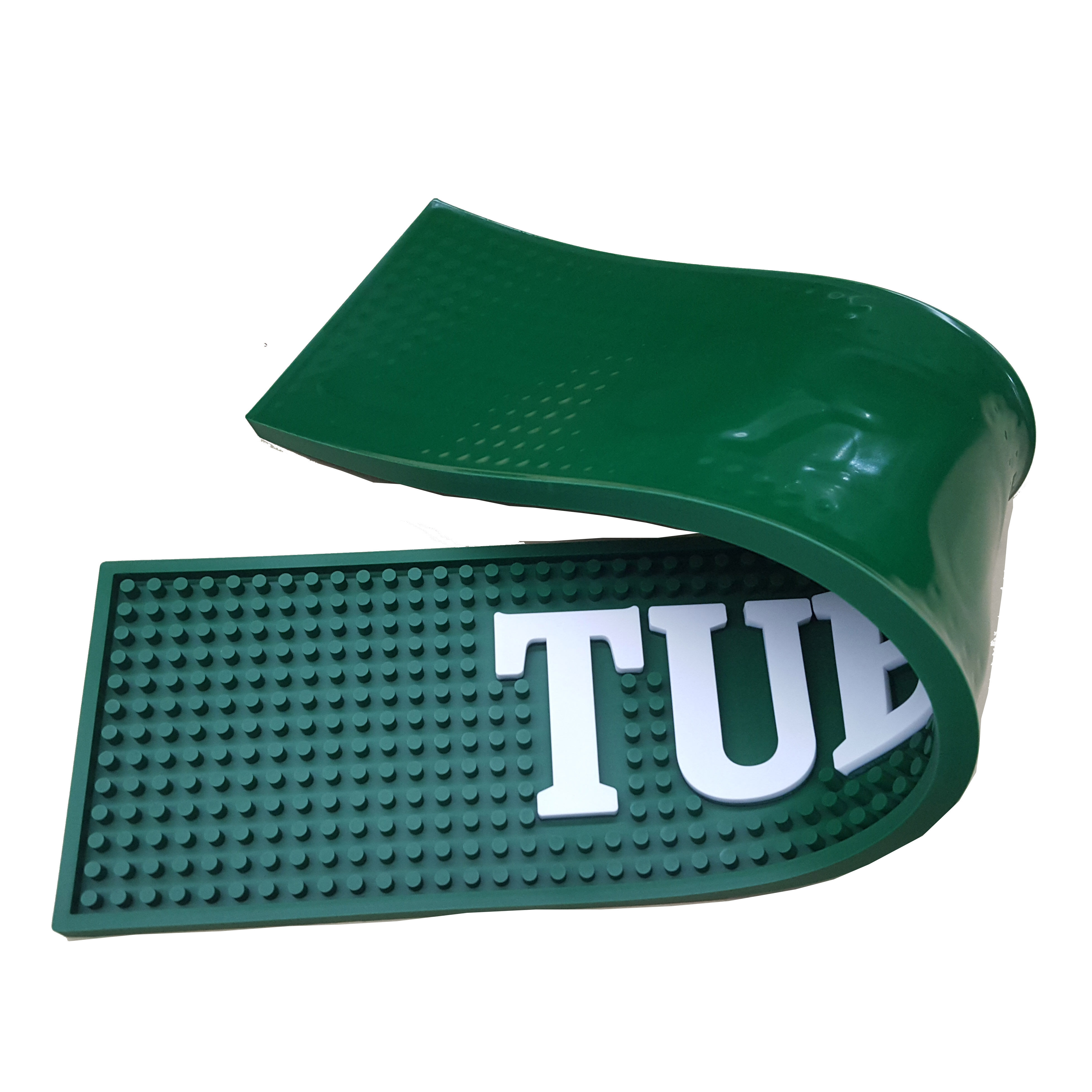 custom embossed logo promotion gift soft PVC rubber bar mat Barware accessories counter bar mat