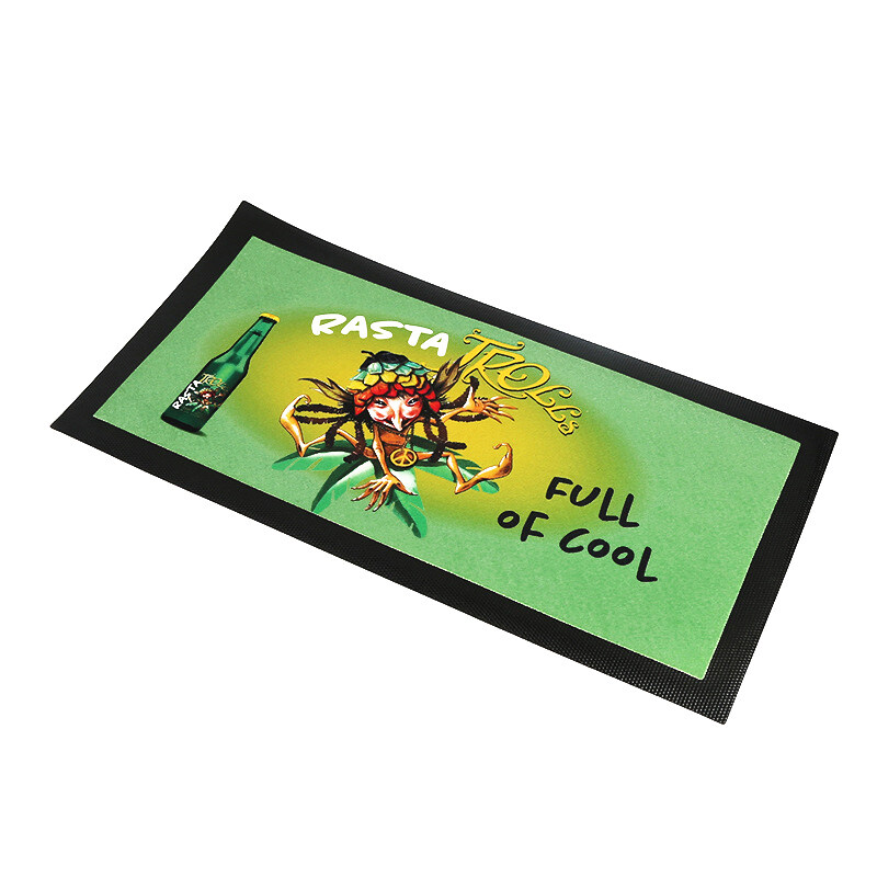 non slip water absorbent custom sublimation printing nitrile promotion gift rubber bar mat