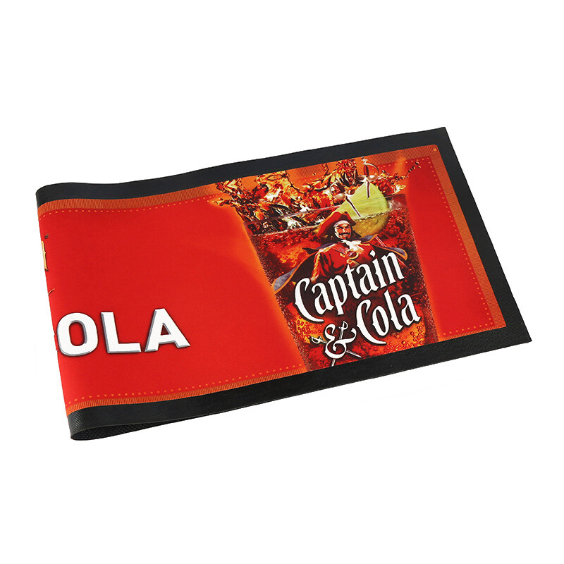 non slip water absorbent custom sublimation printing nitrile rubber bar runner bar mat