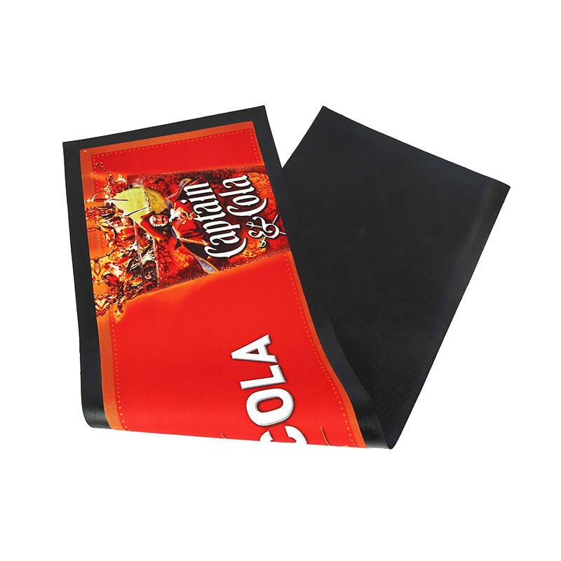 non slip water absorbent custom sublimation printing nitrile rubber bar runner bar mat