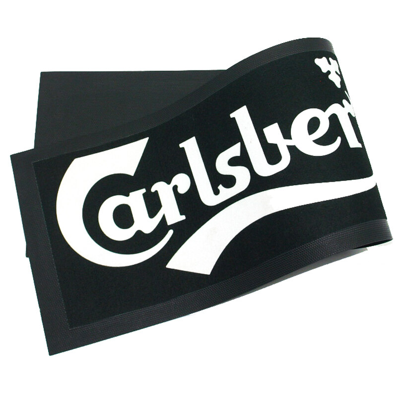 custom digital printing nitrile rubber bar runner bar mat liquid absorbent felt beer bar mat  