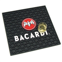 eco friendly 3D custom logo promotion gift soft PVC rubber bar mat Barware accessories bar mat
