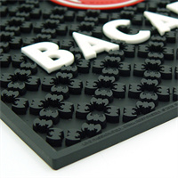 eco friendly 3D custom logo promotion gift soft PVC rubber bar mat Barware accessories bar mat