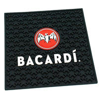 eco friendly 3D custom logo promotion gift soft PVC rubber bar mat Barware accessories bar mat