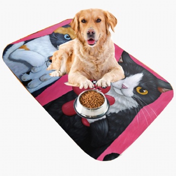 full color dye sublimation printing non slip neoprene rubber base custom printing dog cat pig pet litter pet mats