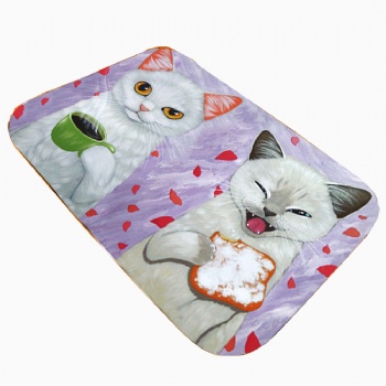 full color dye sublimation printing non slip neoprene rubber base custom printing dog cat pig pet litter pet mats