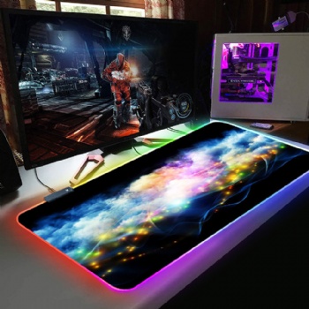 RGB gaming mouse pad custom printing large desi size keyboard work mat
