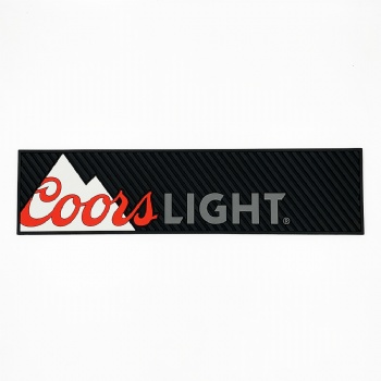 OEM brand logo PVC Rubber Beer Bar Mat Eco Water proof PVC Drinking Bar rail mat silicone bar mat srip spill bar mat
