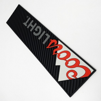 OEM brand logo PVC Rubber Beer Bar Mat Eco Water proof PVC Drinking Bar rail mat silicone bar mat srip spill bar mat