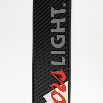 OEM brand logo PVC Rubber Beer Bar Mat Eco Water proof PVC Drinking Bar rail mat silicone bar mat srip spill bar mat