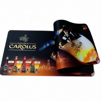 natural rubber bar runner foamed natural rubber bar runner promotion gift beer mats