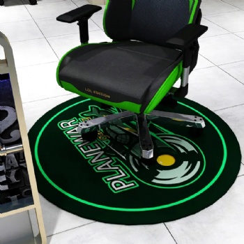 Logo printing no slip rubber bottom floor carpet chair mat office gaming rolling chair floor surface gaming zone rubber floor mat