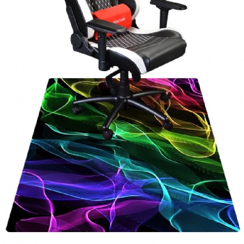Logo printing no slip rubber bottom floor carpet chair mat office gaming rolling chair floor surface gaming zone rubber floor mat