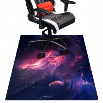 Logo printing no slip rubber bottom floor carpet chair mat office gaming rolling chair floor surface gaming zone rubber floor mat