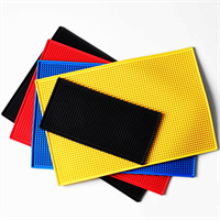 Embossed logo bar use rubber PVC bar counter mat glass drinking beer drip rubber silicone bar mat srip spill bar mat