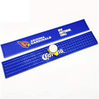 Embossed logo bar use rubber PVC bar counter mat glass drinking beer drip rubber silicone bar mat srip spill bar mat