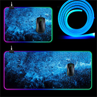 Custom 14 colors USB port LED rubber large size gaming mouse pad anti slip glow lighting RGB mouse pad for gamer