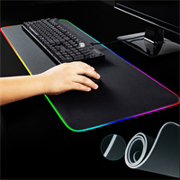 OEM logo design LED USB connect rubber foam gaming mouse pad