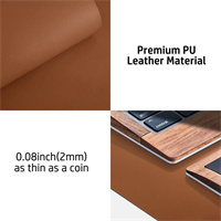 PU leather large size desk protector pad working pad office organizer mouse pad