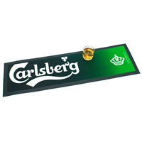 custom digital printing nitrile rubber bar runner bar mat liquid absorbent felt beer bar mat