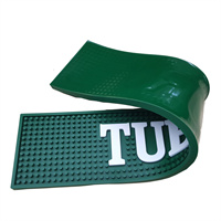 custom embossed logo promotion gift soft PVC rubber bar mat Barware accessories counter bar mat